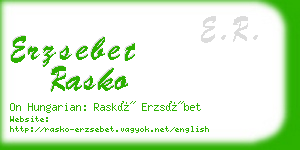 erzsebet rasko business card